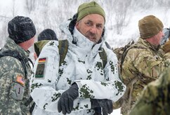 U.S., Allied, and partner-nation Soldiers from nine countries participate in the Cold Regions Military Collaborative Training Event at Arctic Valley in Joint Base Elmendorf-Richardson, Alaska, Feb. 22, 2018. The U.S. Army Alaska hosted event focused on strengthening relationships among allied and partner nations with experience operating in cold weather, and at high elevations; and set conditions for future collaboration.