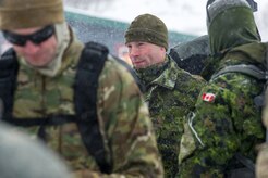 U.S., Allied, and partner-nation Soldiers from nine countries participate in the Cold Regions Military Collaborative Training Event at Arctic Valley in Joint Base Elmendorf-Richardson, Alaska, Feb. 22, 2018. The U.S. Army Alaska hosted event focused on strengthening relationships among allied and partner nations with experience operating in cold weather, and at high elevations; and set conditions for future collaboration.