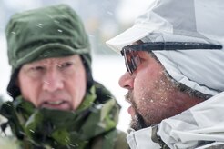 U.S., Allied, and partner-nation Soldiers from nine countries participate in the Cold Regions Military Collaborative Training Event at Arctic Valley in Joint Base Elmendorf-Richardson, Alaska, Feb. 22, 2018. The U.S. Army Alaska hosted event focused on strengthening relationships among allied and partner nations with experience operating in cold weather, and at high elevations; and set conditions for future collaboration.