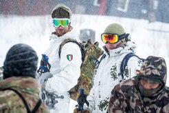 U.S., Allied, and partner-nation Soldiers from nine countries participate in the Cold Regions Military Collaborative Training Event at Arctic Valley in Joint Base Elmendorf-Richardson, Alaska, Feb. 22, 2018. The U.S. Army Alaska hosted event focused on strengthening relationships among allied and partner nations with experience operating in cold weather, and at high elevations; and set conditions for future collaboration.