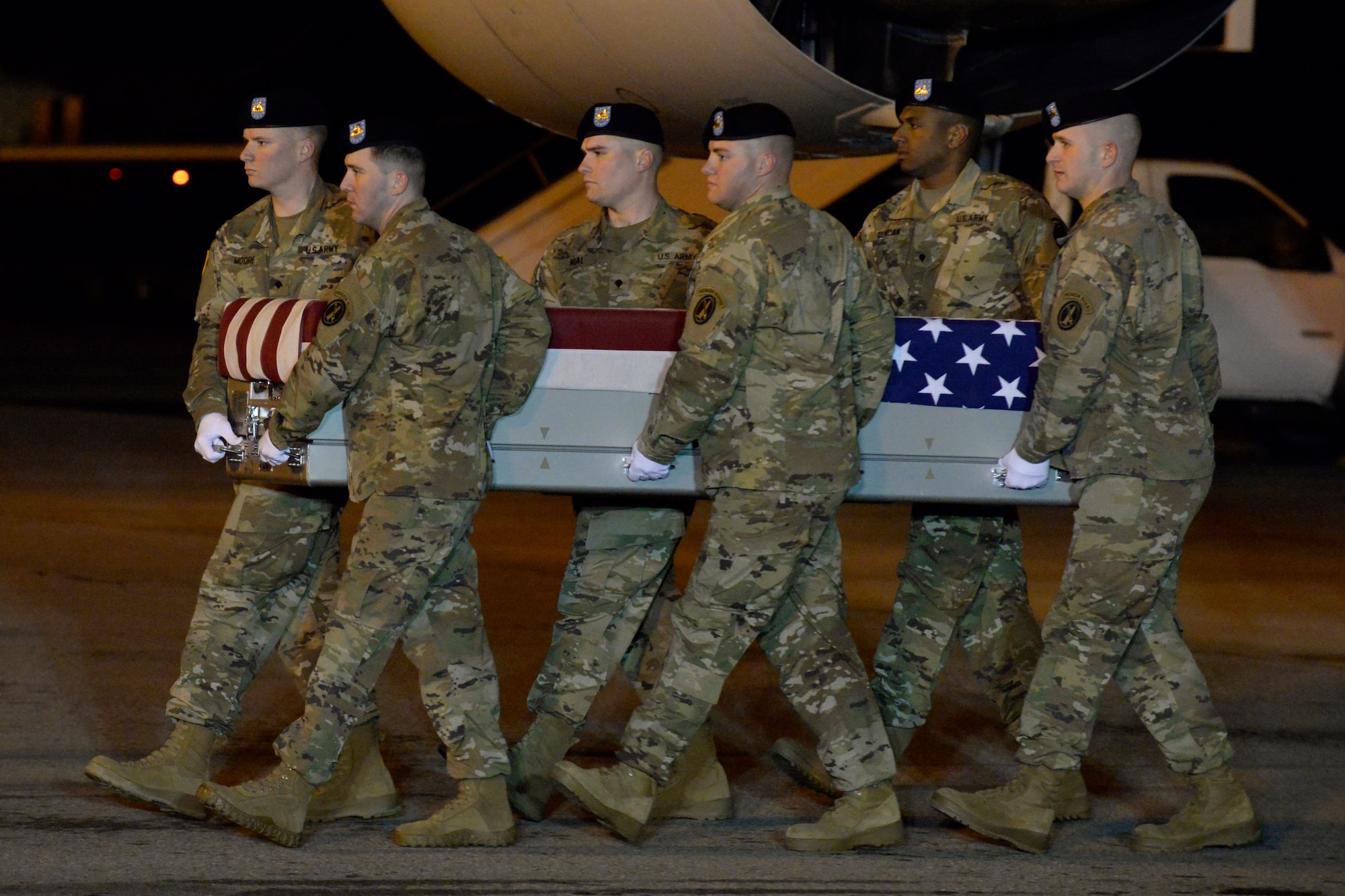 Dignified transfer for Army Sgt. Christina M. Schoenecker