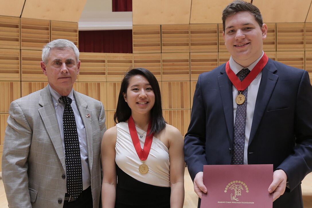 On Saturday, Feb. 24, the Marine Band hosted its annual recital for the 2017-18 Concerto Competition for High School Musicians at the John Philip Sousa Band Hall in Washington, D.C. The panel of judges consisted of Marine Band Director Col. Jason K. Fettig, Assistant Directors Maj. Michelle A. Rakers and Capt. Ryan J. Nowlin, and guest adjudicator professor Dennis Zeisler from Old Dominion University (ODU) in Norfolk, Va. The semi-finalists include tuba player Robert Black, flutist Tessa Vermeulen, saxophone player Jordan Savage, flutist Jennifer Wang, and bassoonist Daniel McCarty.