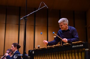 Guest Artist Michael Burritt performs with USAF Concert Band