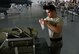 U.S. Air Force Airman 1st Class Robert Neu, 79th Aircraft Maintenance Squadron load crew member, prepares the fins for missiles at Shaw Air Force Base, S.C., Feb. 23, 2018.