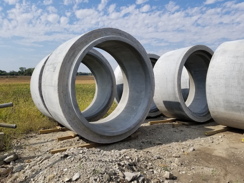 Construction of levee improvements in St. Joseph, Mo.