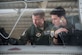 U.S. Air Force Maj. Gen. Patrick Doherty, 19th Air Force commander, and Maj. Lincoln Olsen, T-6 instructor pilot, conduct a T-6 Texan II safety check before conducting an operational demonstration at Joint Base San Antonio-Randolph, Texas, Feb. 21, 2018. Doherty was on the flightline getting test data first-hand during the command-wide T-6 operational pause. (U.S. Air Force photo by Sean Worrell)