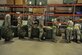 Airmen participating in mobility exercise Bold Eagle are issued individual personal protection equipment Feb. 27, 2018, at Joint Base Charleston, S.C.