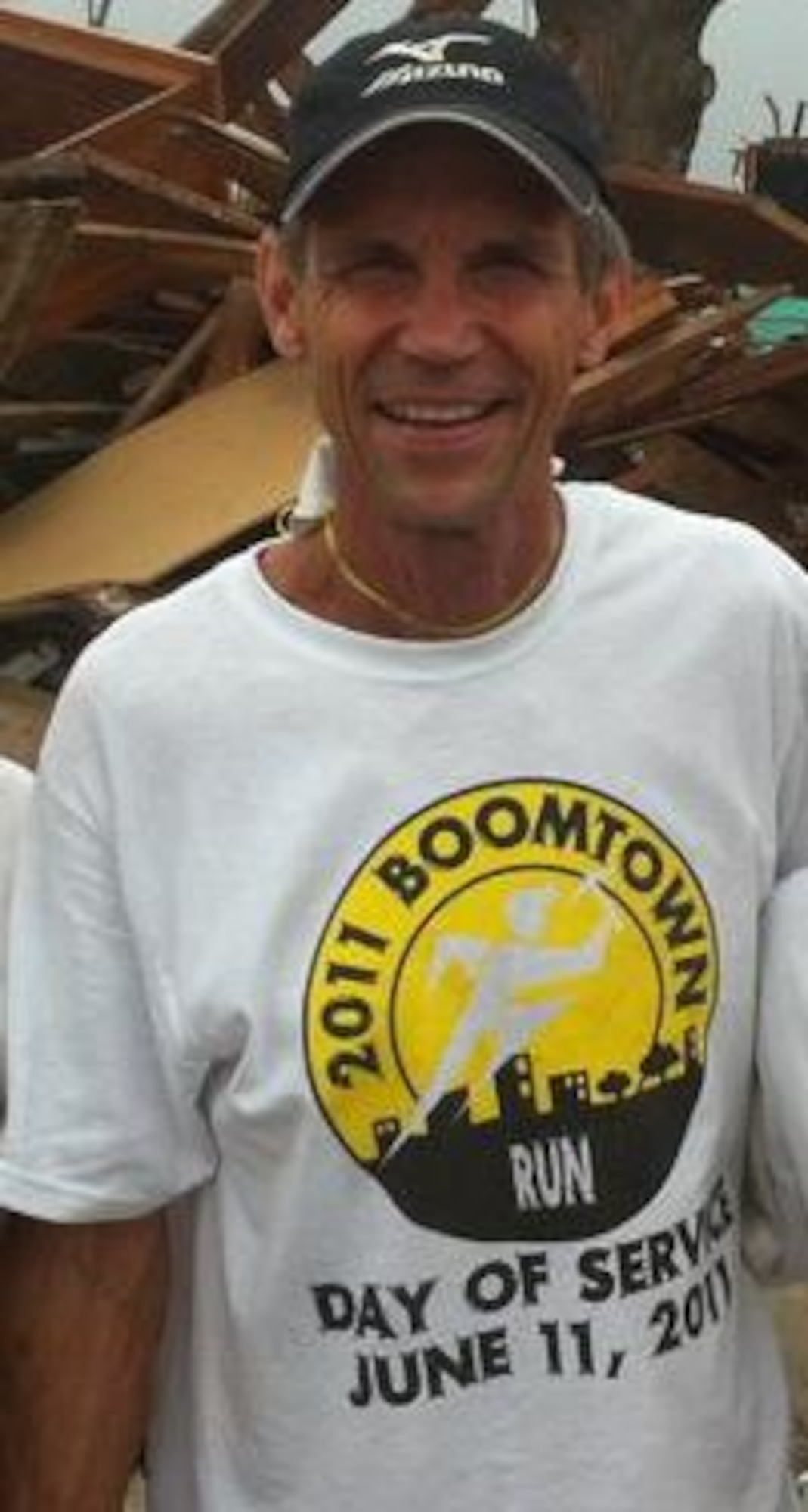 Jeff Galloway at the Boomtown Day of Service, June 11, 2011, held in place of a scheduled half marathon in Joplin, Missouri. (Courtesy Photo)