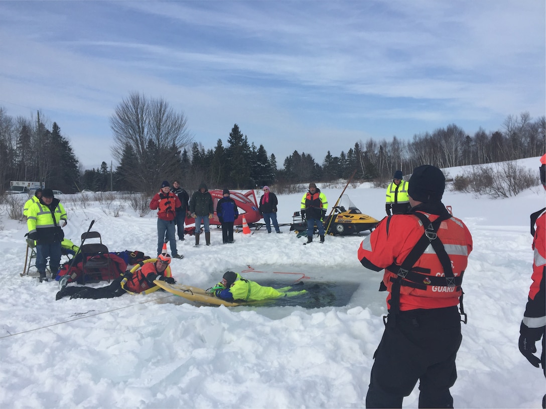 Image of Coast Guard ice rescue training