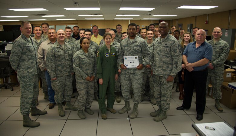 Senior Airman Cameron Tippins, 47th Communications Squadron cyber systems operations journeyman, was chosen by wing leadership to be the “XLer” of the week, for the week of Feb. 19, 2018, at Laughlin Air Force Base, Texas. The “XLer” award, presented by Col. Michelle Pryor, 47th Flying Training Wing vice commander, is given to those who consistently make outstanding contributions to their unit and the Laughlin mission.