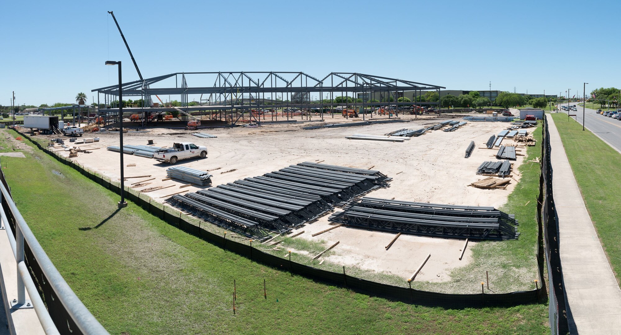 The 59th Medical Wing’s new Reid Clinic will enhance healthcare delivery for 80,000 patients on Joint Base San Antonio-Lackland, Texas. Construction on the two-story, 80,000 square-foot, state of the art facility is well underway and once complete will consolidate most medical care for Airmen in Air Force basic military and technical training. (U.S. Air Force photo by Andrew C. Patterson)