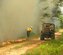 Members of JB Charleston Wildland Fire Team work a fire line in Weapons Station woodlands during a prescribed fire in 2017.