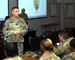 Lt. Col. Michael Peacock, 5th Medical Recruiting Battalion commander, speaks to recruiters and company leaders attending the battalion’s 2017 Annual Training Conference held Dec. 12-14 at Joint Base San Antonio-Fort Sam Houston.