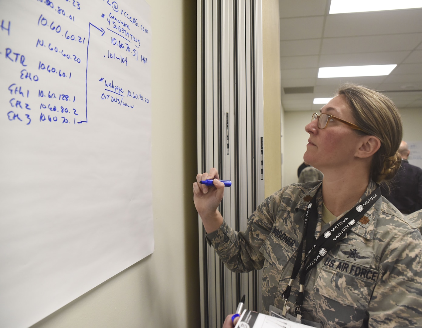 The exercise was part of the Cyber Security Incident Response Training in which participants took part in a three-day course to discover how best to respond to a cyber incident and how to safeguard against potential cyber vulnerabilities. (U.S. Air National Guard photo by Senior Airman Kayla K. Edwards)