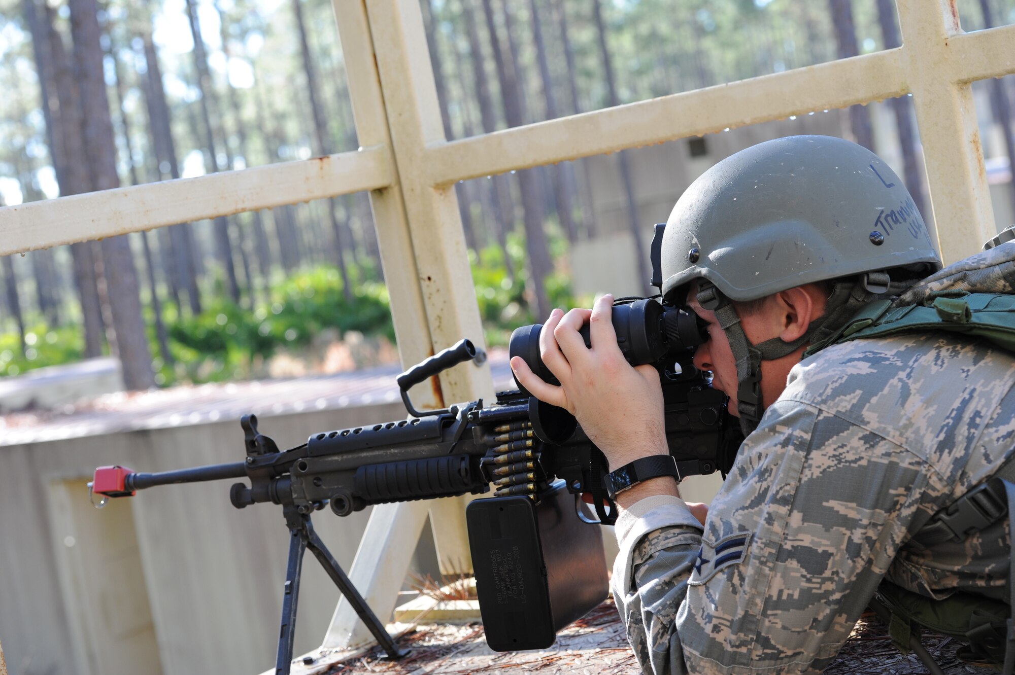 The 927th Security Force Squadron, MacDill Air Force Base, Florida participated in a week-long training exercise held at Camp Blanding Joint Training Center, Starke Florida, Jan. 9-13. The exercise included multiple scenarios that evaluated the defenders response to a variety of base threats. (U.S Air Force photo by Tech. Sgt. Peter Dean)