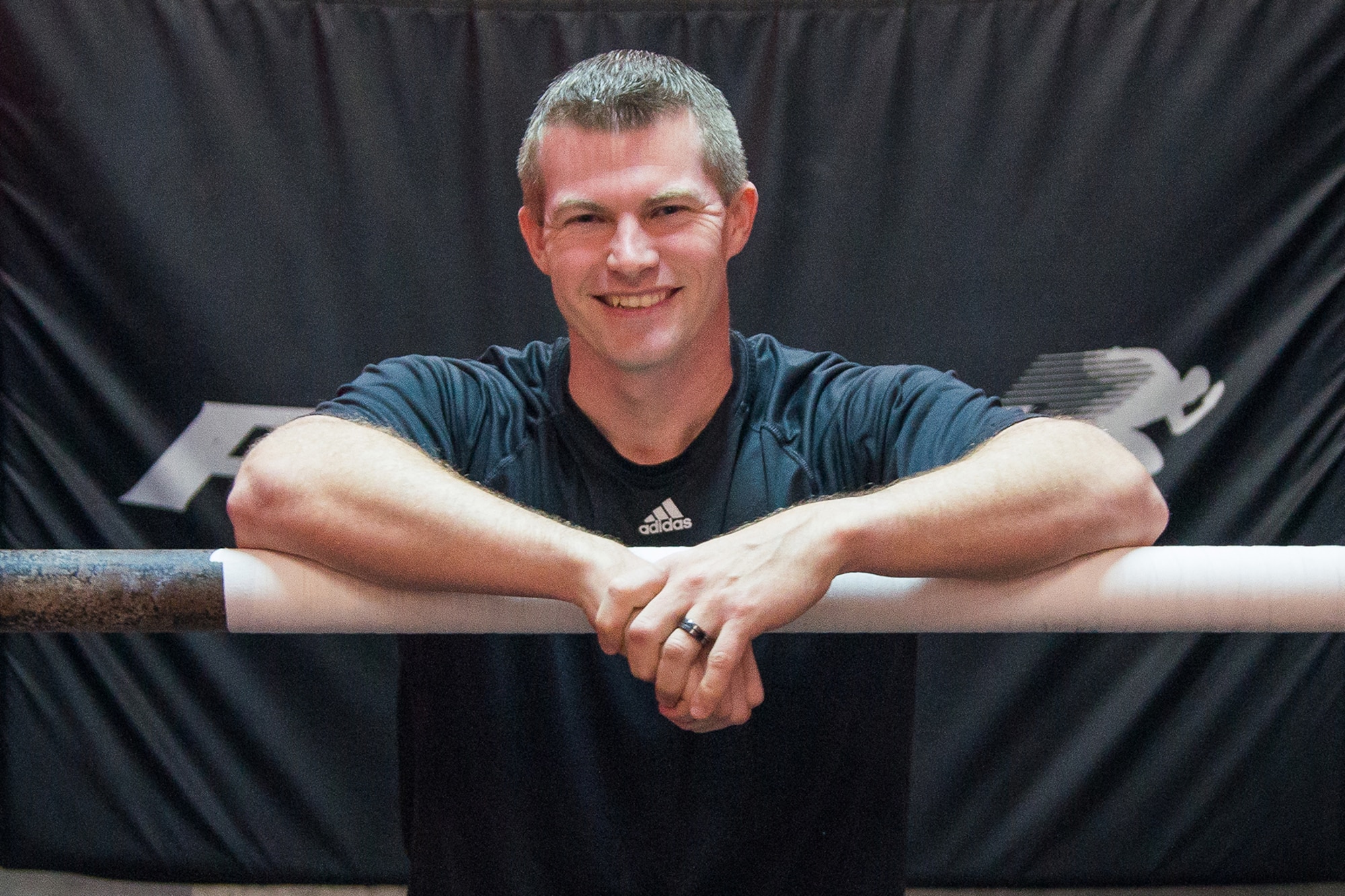 Brad Dolak, a new fitness contractor at Grissom Air Reserve Base, poses for a photo at a gym in Kokomo, Ind., Dec. 29, 2017. To register for a class contact the fitness center at 688-2000. (U.S. Air Force photo/Capt. Abby Nelson)