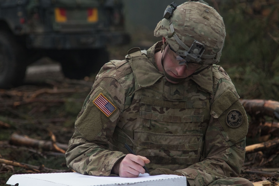 Soldier Takes Infantry Test