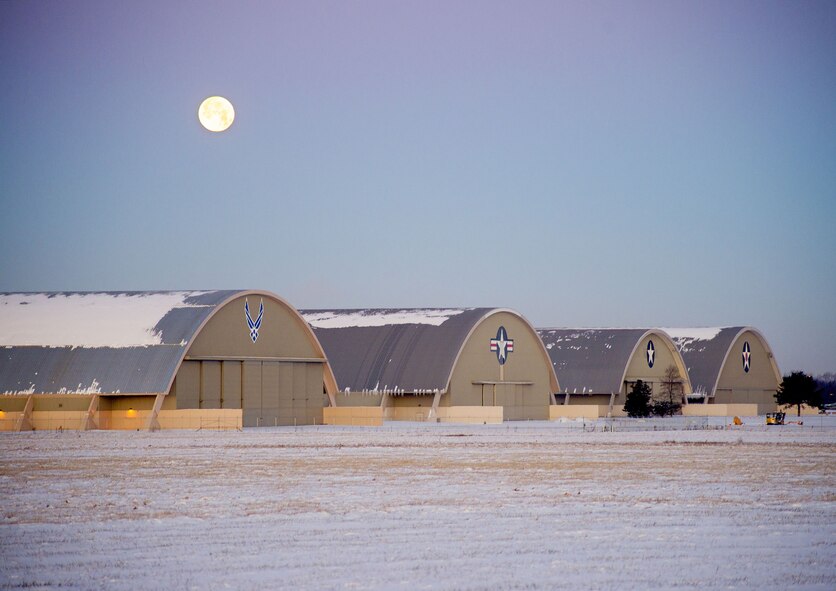 Supermoon sets over WPAFB