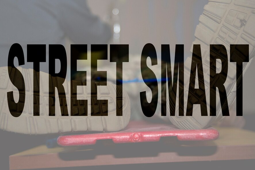 Senior Airman Cody Stoltenburg, 71st Rescue Squadron intelligence analyst, rests on a stretcher during a Street Smart presentation, Jan. 2, 2018, at Moody Air Force Base, Ga. The presenters utilized Airmen to simulate the potential results of drunk driving. Street Smart is a safety program designed to emphasize the dangers of making poor decisions and then driving a vehicle. (U.S. Air Force photo illustration by Airman 1st Class Erick Requadt)