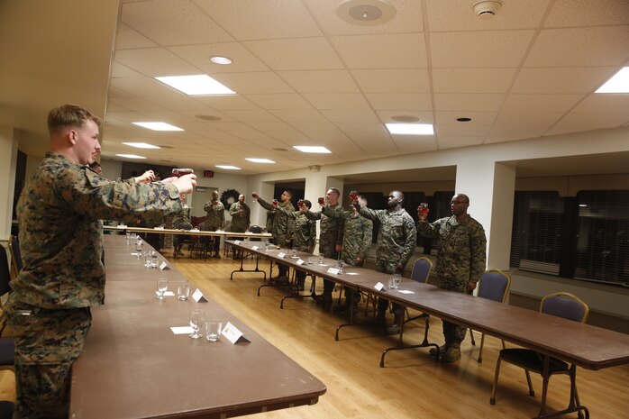 The night before, the Marines tested their refined customs and courtesies during a Mess Night with Chief Petty Officer. Alfredo A. Medinalima , CBIRF’s Independent Duty Corpsman, as the event's guest of honor.The noncommissioned officers completed the 3 week course curriculum that included sword, guidon, and drill manual, land navigation, Marine Corps promotion system for sergeants and below and other small unit leader skills and traits. (Official USMC Photos by Cpl. Maverick Mejia/ Released)