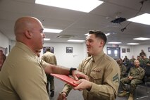 The night before, the Marines tested their refined customs and courtesies during a Mess Night with Chief Petty Officer. Alfredo A. Medinalima , CBIRF’s Independent Duty Corpsman, as the event's guest of honor.The noncommissioned officers completed the 3 week course curriculum that included sword, guidon, and drill manual, land navigation, Marine Corps promotion system for sergeants and below and other small unit leader skills and traits. (Official USMC Photos by Cpl. Maverick Mejia/ Released)