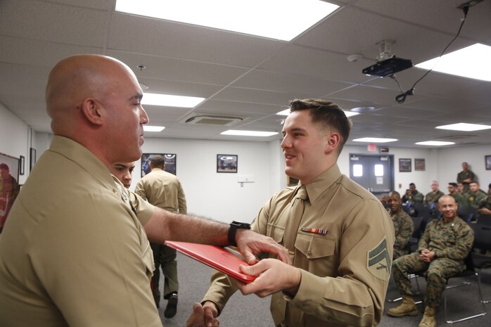 The night before, the Marines tested their refined customs and courtesies during a Mess Night with Chief Petty Officer. Alfredo A. Medinalima , CBIRF’s Independent Duty Corpsman, as the event's guest of honor.The noncommissioned officers completed the 3 week course curriculum that included sword, guidon, and drill manual, land navigation, Marine Corps promotion system for sergeants and below and other small unit leader skills and traits. (Official USMC Photos by Cpl. Maverick Mejia/ Released)