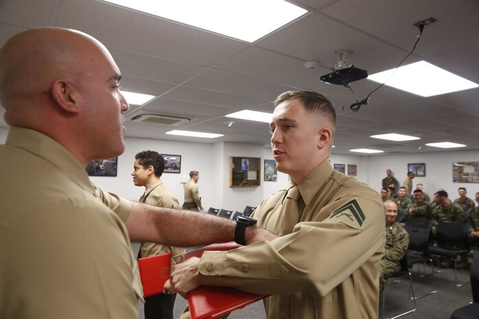 The night before, the Marines tested their refined customs and courtesies during a Mess Night with Chief Petty Officer. Alfredo A. Medinalima , CBIRF’s Independent Duty Corpsman, as the event's guest of honor.The noncommissioned officers completed the 3 week course curriculum that included sword, guidon, and drill manual, land navigation, Marine Corps promotion system for sergeants and below and other small unit leader skills and traits. (Official USMC Photos by Cpl. Maverick Mejia/ Released)