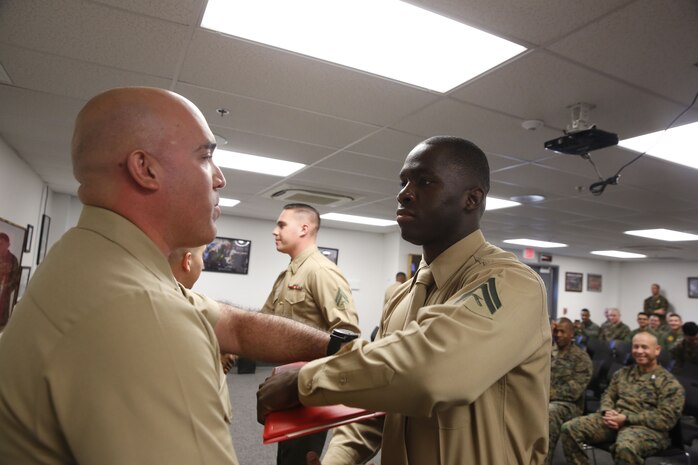 The night before, the Marines tested their refined customs and courtesies during a Mess Night with Chief Petty Officer. Alfredo A. Medinalima , CBIRF’s Independent Duty Corpsman, as the event's guest of honor.The noncommissioned officers completed the 3 week course curriculum that included sword, guidon, and drill manual, land navigation, Marine Corps promotion system for sergeants and below and other small unit leader skills and traits. (Official USMC Photos by Cpl. Maverick Mejia/ Released)