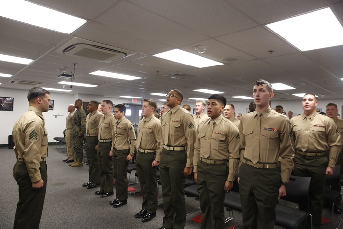 The night before, the Marines tested their refined customs and courtesies during a Mess Night with Chief Petty Officer. Alfredo A. Medinalima , CBIRF’s Independent Duty Corpsman, as the event's guest of honor.The noncommissioned officers completed the 3 week course curriculum that included sword, guidon, and drill manual, land navigation, Marine Corps promotion system for sergeants and below and other small unit leader skills and traits. (Official USMC Photos by Cpl. Maverick Mejia/ Released)