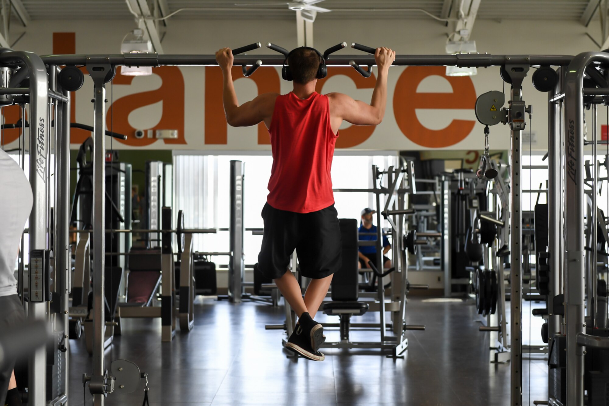 A Team Hill employee works out at the Warrior Fitness Center, Hill Air Force Base, Utah, Jan. 4, 2018. (U.S. Air Force photo by Cynthia Griggs)