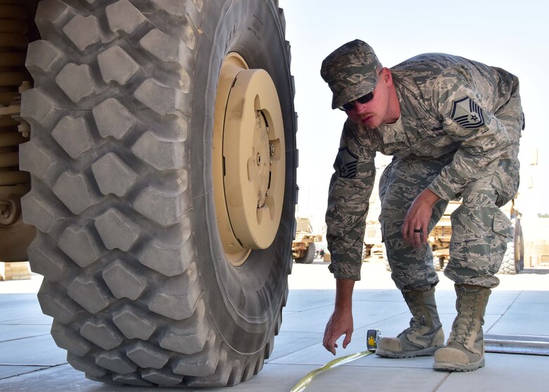 The process that the 386th Expeditionary Logistics Readiness Squadron goes through to send MRAP vehicles throughout the area of responsibility is designed to ensure the vehicle makes its destination and operates properly when it gets there.