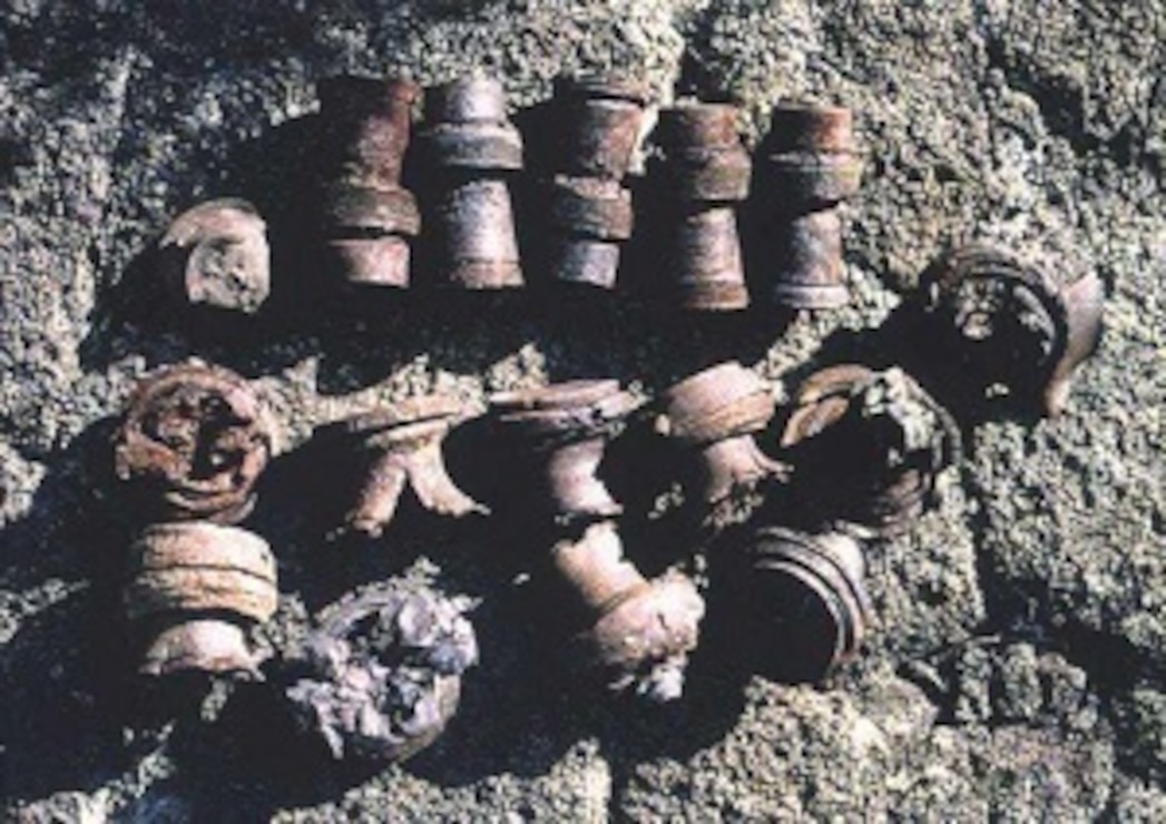 Scrap nose and tail fuses destroyed at the former Kirtland Demolition Bombing Range