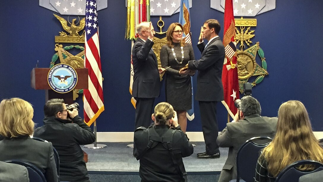 Defense Secretary James N. Mattis swears in the new Army secretary.