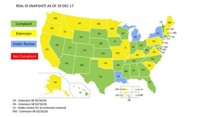 Individuals from just three states are still not allowed to use their state-issued driver’s license as proof of their identity when they attempt to access Joint Base San Antonio and other Air Force installations.