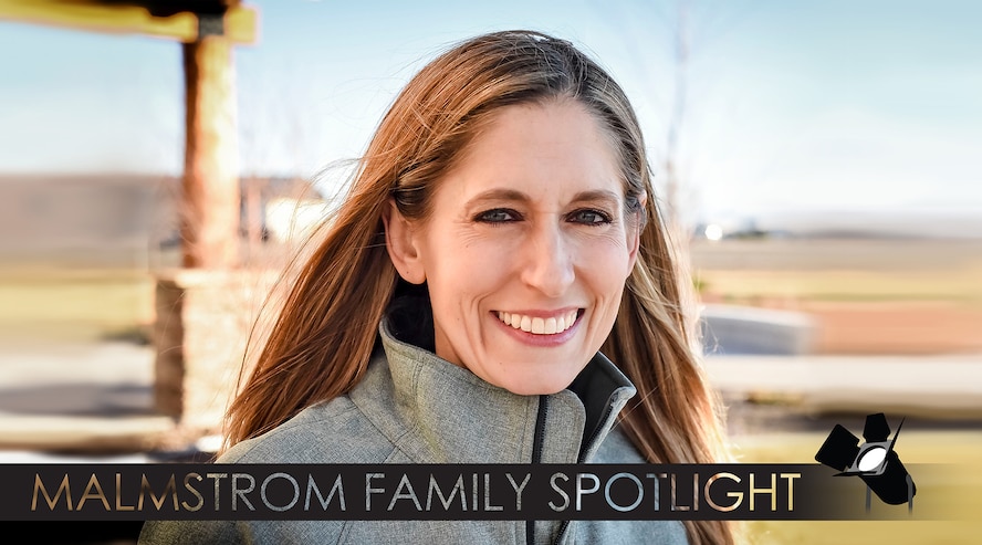 Bernadette Crosman smiles in a photo Dec. 19, 2017 at the Grizzly Bend, Malmstrom Air Force Base, Mont. She is featured for the Malmstrom family spotlight, which tells a brief story of the family members who are part of the 341st Missile Wing community. (U.S. Air Force photo by Kiersten McCutchan)