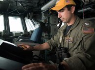 Photo of USS Wasp operations as it transit to Sasebo