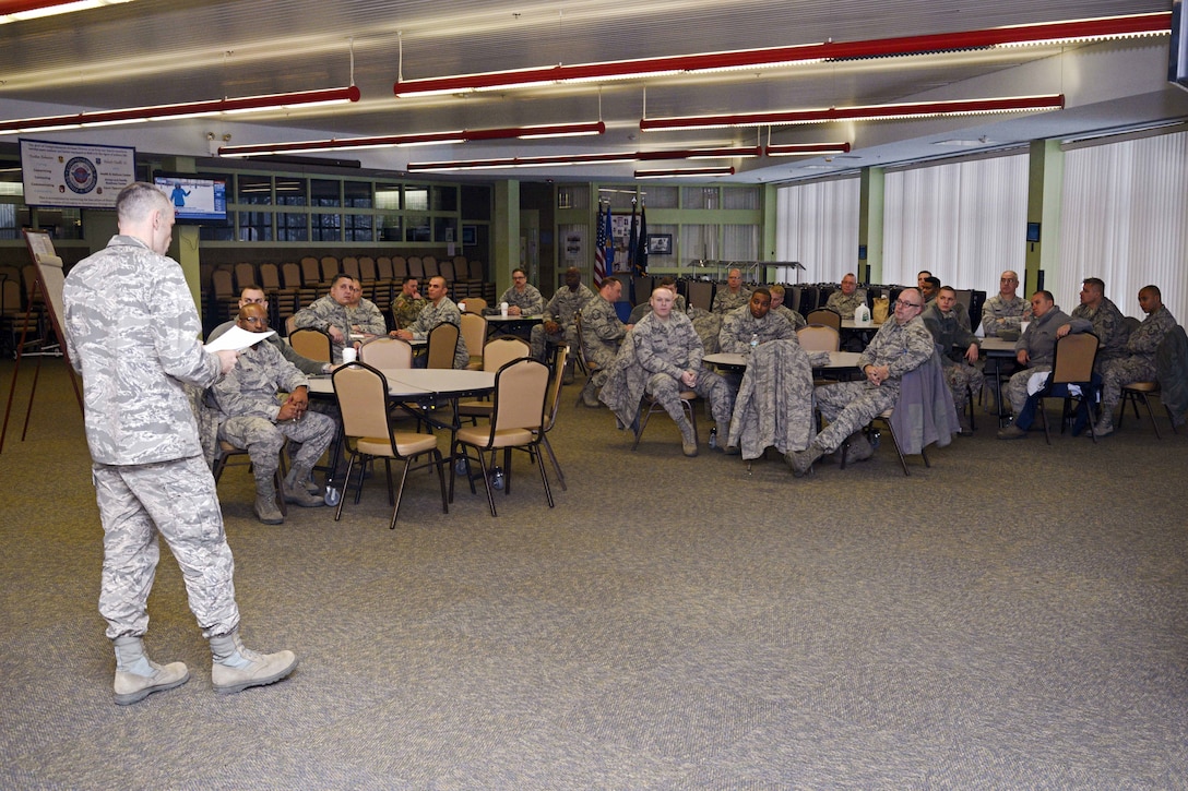 New York Air National Guardsmen receive a safety and mission brief and prepare to respond for heavy snow.