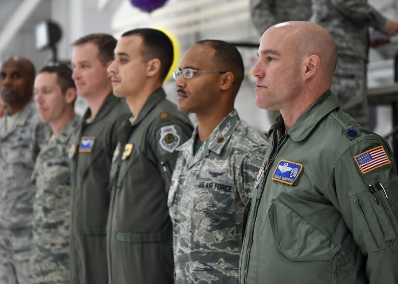 Citizen Airmen of the 910th Airlift Wing attend a commander’s call Jan. 6, 2018, here.