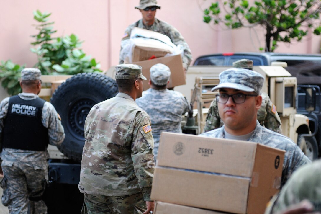 Soldiers Help at Elderly Home in San Juan