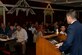 U.S. Air Force Col. Ricky Mills, 17th Training Wing commander, gives a speech during a luncheon at a restaurant in San Angelo, Texas, Jan. 5, 2017. Mills spoke to the San Angelo Rotary Club to communicate Goodfellow Air Force Base’s mission and introduce five of Goodfellow’s top students.