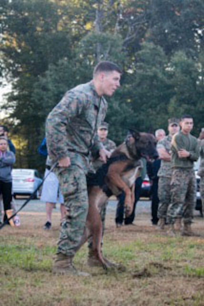 Service members and Civilian officers from local Police departments all competing for the Annual Iron Dog competition hosted by Security Battalion at MCB Quantico. October 20, 2017.