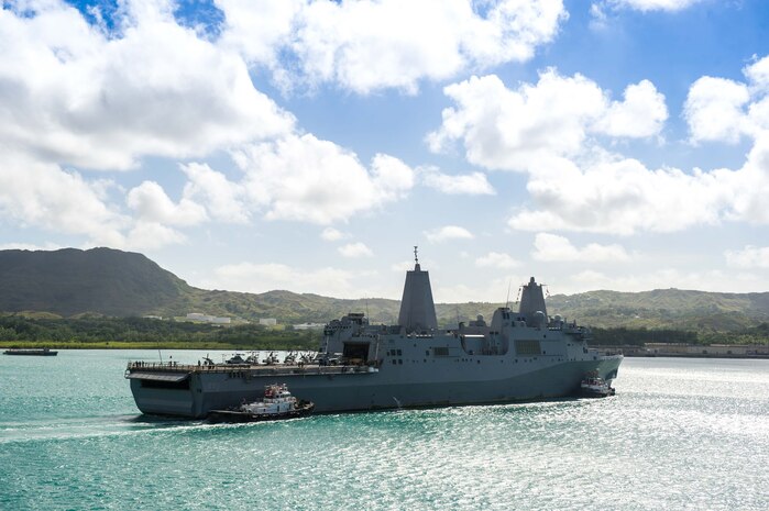 USS San Diego (LPD 22) arrives in Guam