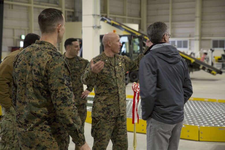 Air transportation division conducts ribbon cutting for air freight facility