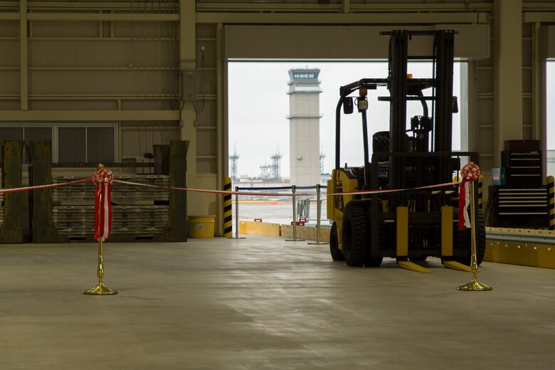 Air transportation division conducts ribbon cutting for air freight facility