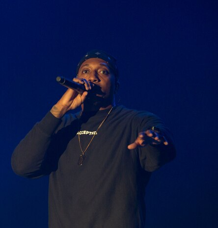 Lecrae’s performance at MCAS Iwakuni was the first of seven stops in his Armed Forces Entertainment tour. Armed Forces Entertainment’s mission is to boost the morale and welfare of overseas service members by providing entertainment through concerts and performances.