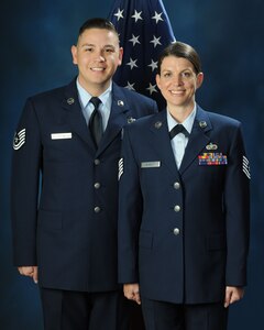 2018 U.S. Air Force Military Ambassadors: Tech. Sgt. Cristofer Mercado and Tech. Sgt. Melissa M. Bennett.