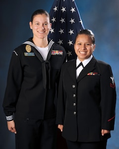 2018 U.S. Navy Military Ambassadors: Petty Officer 1st Class Shannon Chatterton and Petty Officer 2nd Class Diana Mendoza De Saenz.