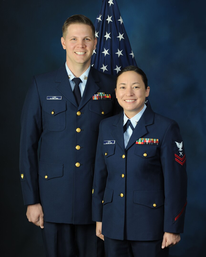 2018 U.S. Coast Guard Military Ambassadors: Petty Officer 1st Class Steven Long and Petty Officer 1st Class Victoria Toth.
