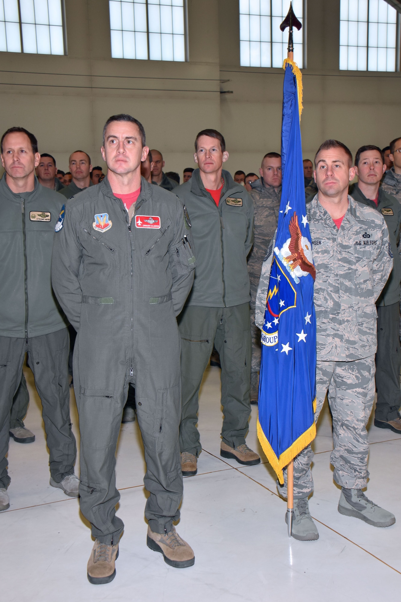 Wisconsin National Guard Airmen assigned to the 115th Fighter Wing attend the unit's annual awards ceremony at Truax Field in Madison, Wisconsin, Jan. 6, 2017. The ceremony highlighted Airman from throughout the unit who displayed exemplary skill and leadership in the performance of their duties both at home, and in deployed locations around the world. (U.S. Air National Guard photo by Master Sgt. Paul Gorman)