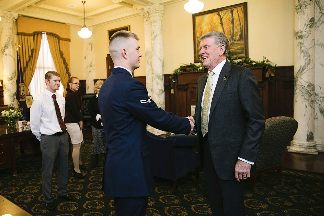 USAF Honor Guardsman recognized by Idaho governor